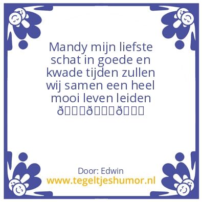 Tegeltje: Mandy
