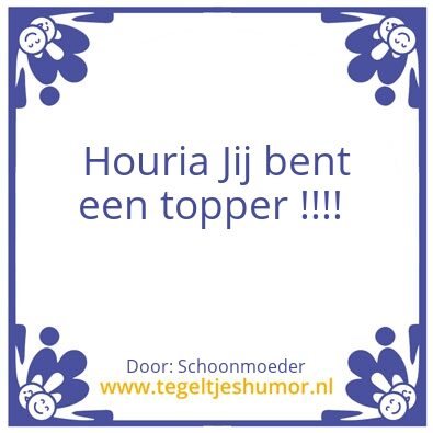 Tegeltje: Sxhoonmoeder