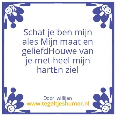 Tegeltje: schat