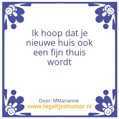 Tegeltje: Huis