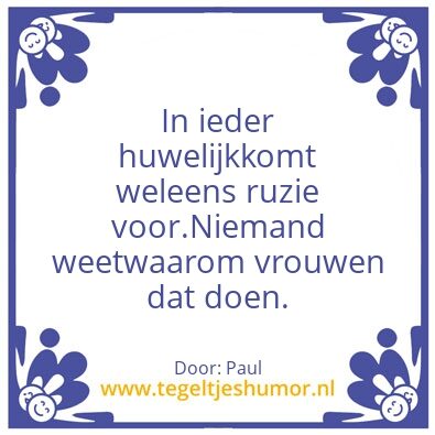 Tegeltje: Humor