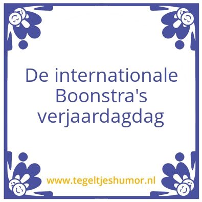 Tegeltje: Verjaardag