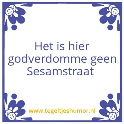 Tegeltje: Sesamstraat
