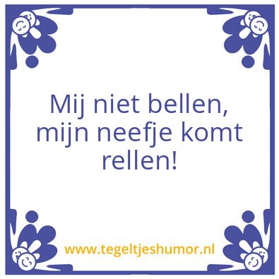 Tegeltje: Neefje