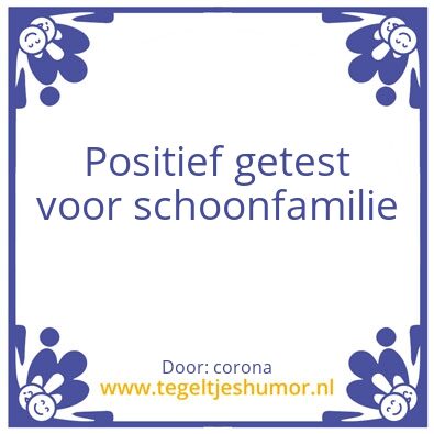 Tegeltje: Positief
