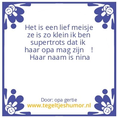 Tegeltje: nina