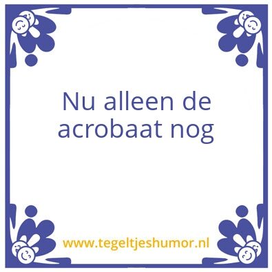 Tegeltje: Werk