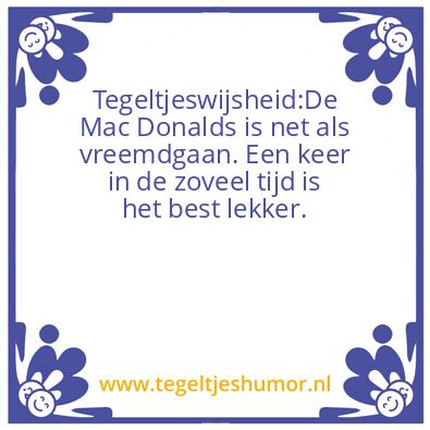 Tegeltje: McDonalds