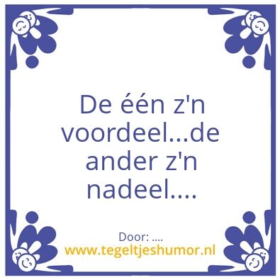 Tegeltje: ….