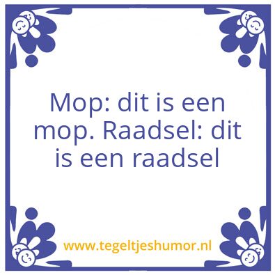 Tegeltje: De graptegel