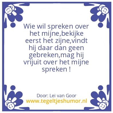 Tegeltje: Spreken…..