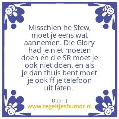 Tegeltje: Stew