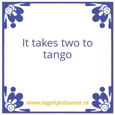 Tegeltje: tango