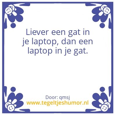 Tegeltje: KUT