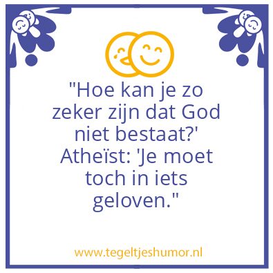 Tegeltje: Atheïst