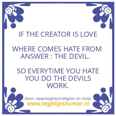 Tegeltje: Living Out Of Ego Is Easy