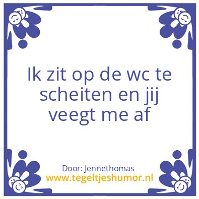 Tegeltje: De wc
