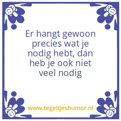 Tegeltje: Moet gebeuren