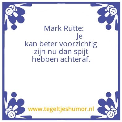 Tegeltje: Mark Rutte