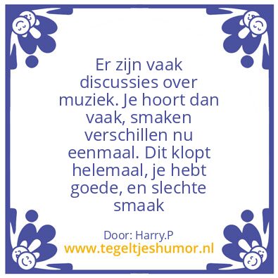 Tegeltje: Muziek
