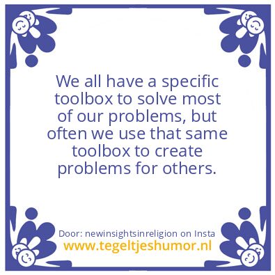 Tegeltje: We are One.