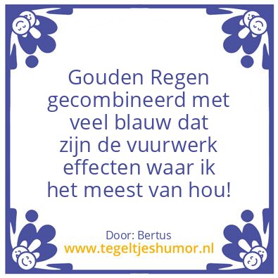 Tegeltje: Gold and blue
