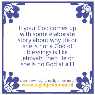 Tegeltje: Jehovah God of Blessings
