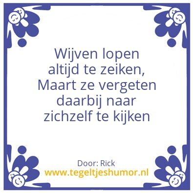 Tegeltje: Wijven