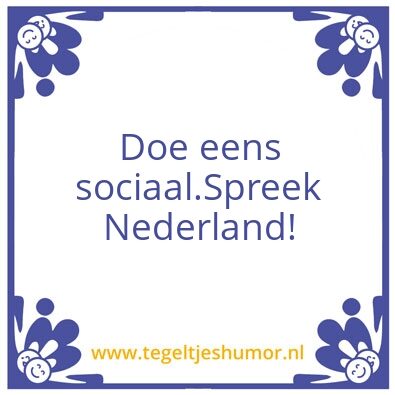 Tegeltje: Sociaal