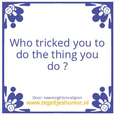 Tegeltje: Straighten things out