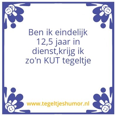 Tegeltje: Jubileum