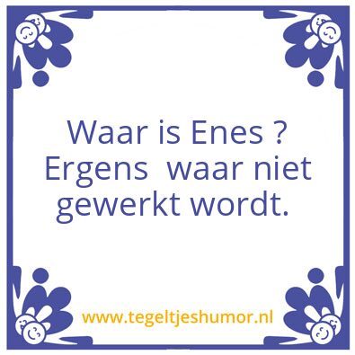 Tegeltje: Waar