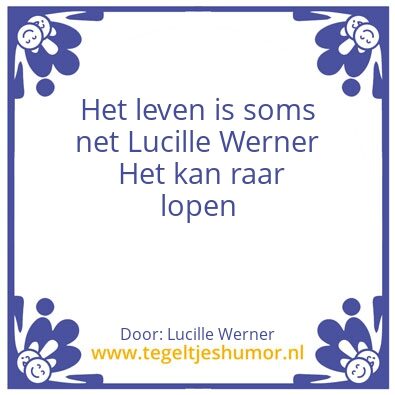Tegeltje: Lucille Werner