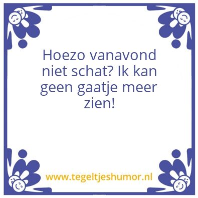 Tegeltje: Schat