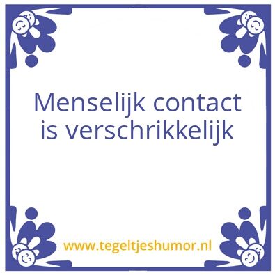 Tegeltje: Contact