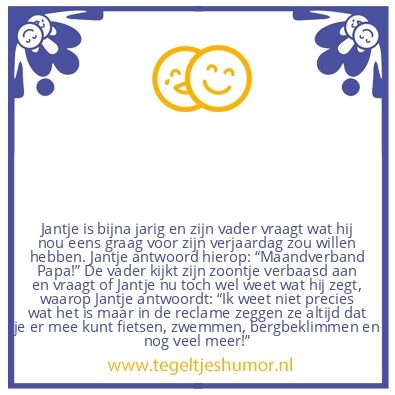 Tegeltje: Verjaardag