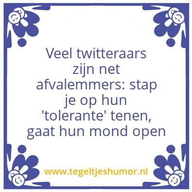 Tegeltje: Tolerantie