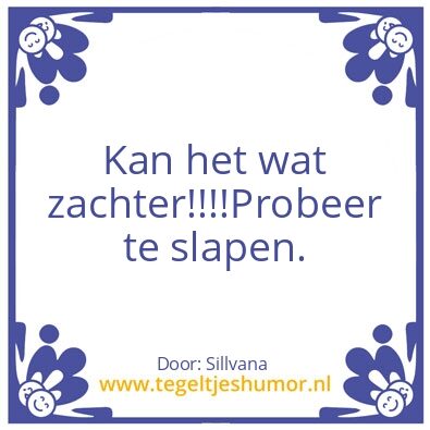 Tegeltje: Slapen