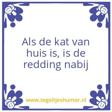 Tegeltje: Slecht in de war