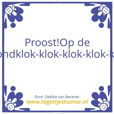 Tegeltje: Avondklom