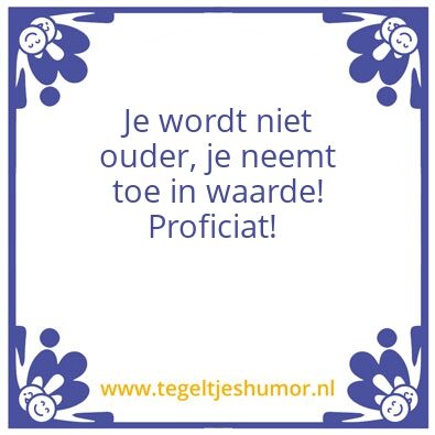Tegeltje: Verjaardag