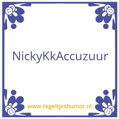 Tegeltje: Nicky