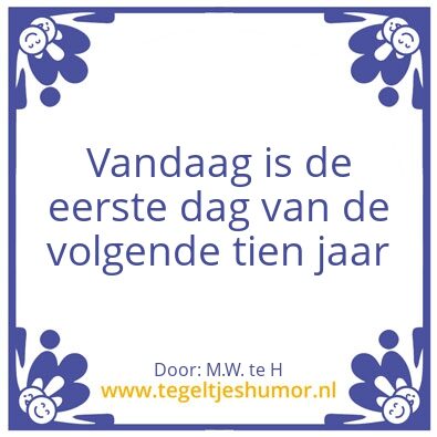 Tegeltje: 10 jaar