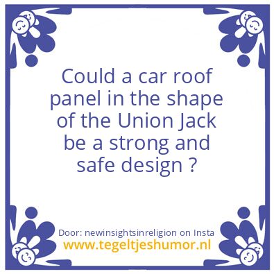 Tegeltje: Union Jack shape roof panel