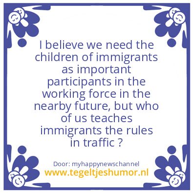 Tegeltje: The rules in traffic.