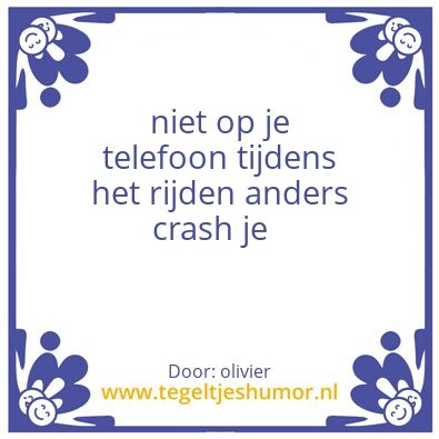 Tegeltje: telefoontje