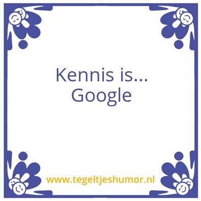 Tegeltje: blondi