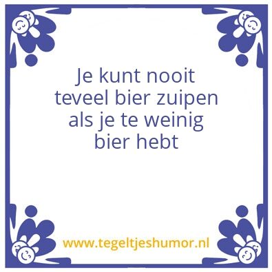 Tegeltje: Teveel