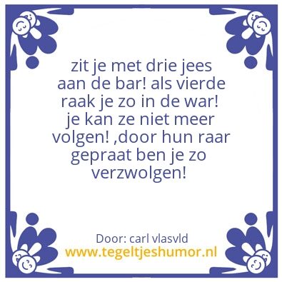 Tegeltje: de buren