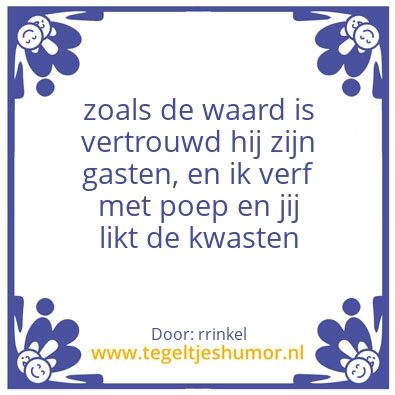 Tegeltje: waarheid